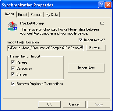 PocketMoney ActiveSync Plugin